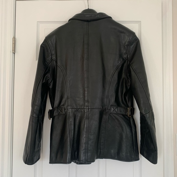 Black Leather Jacket -Cowhide -  Women's - Size L - Picture 2 of 10